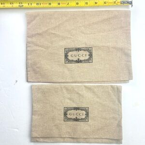 Two Gucci Tan Dust Bags